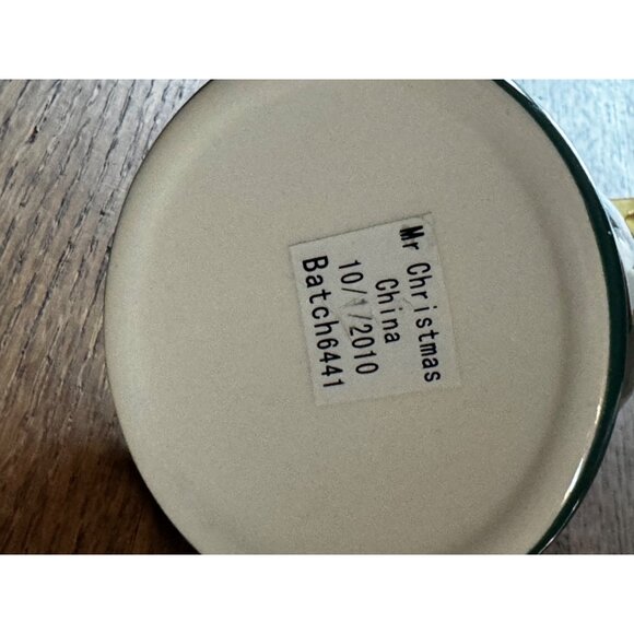 Mr Christmas Ornament Bell Musical Trinket Box Green Gold Holiday Decor - Picture 4 of 5